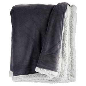 Fleece-decke Grau Weiß (130 X 170 Cm)