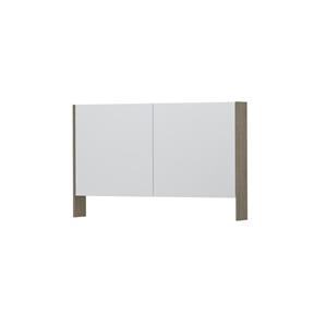INK SPK3 Spiegelkast - 120x14x74cm - 2 deuren - dubbelzijdige Spiegel - open planchet - schakelaar en stopcontact - MFC Greige eiken 1110266