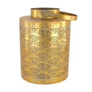 Massamarkt Dijk Natural Collections Lantern Metaal Met Glas Ø17,5x26cm Goud