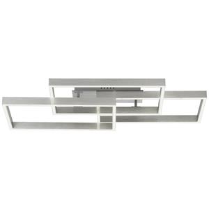 PAUL NEUHAUS LED Deckenleuchte Paan in Silber 3x 12,5W 3999lm eckig
