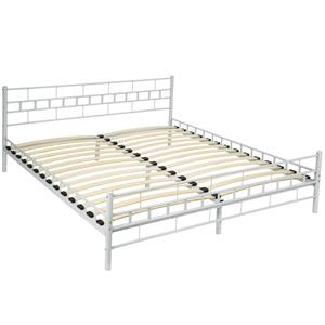 tectake Bettgestell »Metallbett mit Lattenrost im modernen Design«, mit Lattenrost