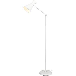 BES LED LED Vloerlamp - Vloerverlichting - Trion Ewomi - E27 Fitting - Rond - Mat Wit - Aluminium