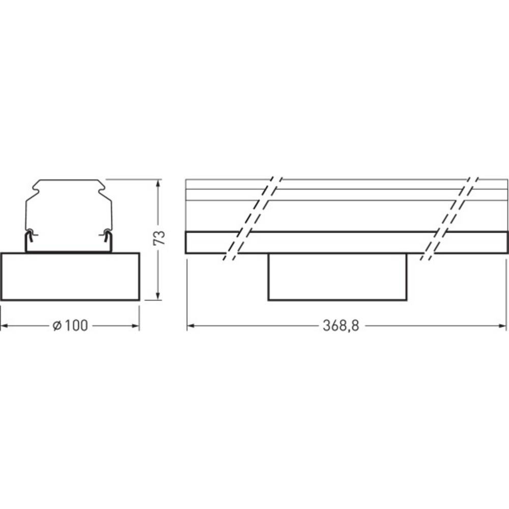 Trilux 7341700 7650 Fixpoint L37 03 Hochvolt-Schienensystem-Komponente Silber