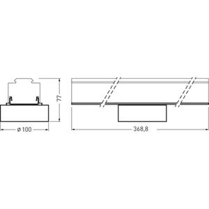 Trilux 7343800 7750 Fixpoint L37 03 Hochvolt-Schienensystem-Komponente Silber