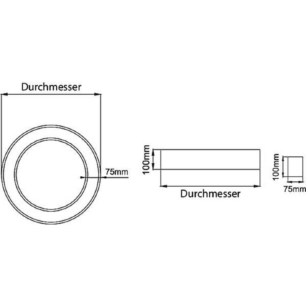 Brumberg Leuchten GmbH & Co. KG Brumberg LED-Anbau-Ringleuchte, schaltbar, struktursilber - 13665163
