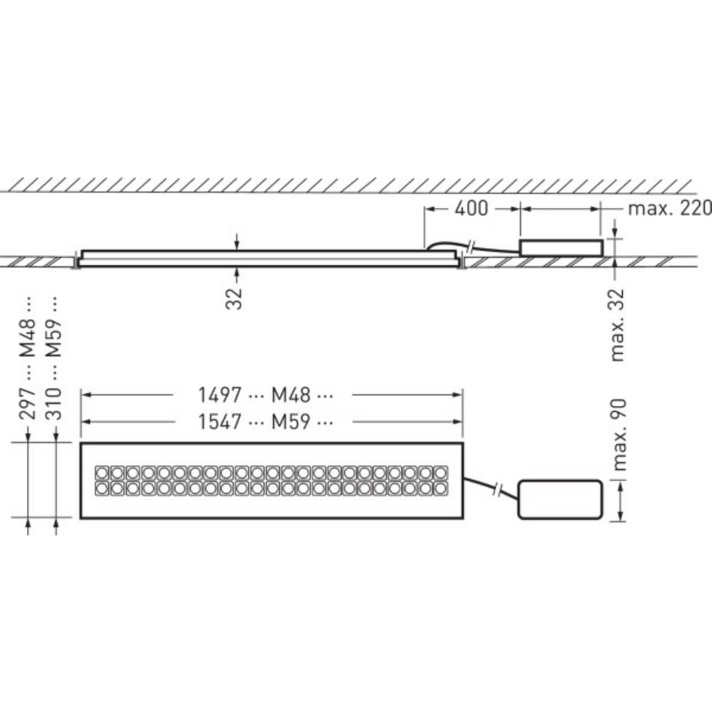 Trilux 7637740 Creavo M59- #7637740 LED-Deckenleuchte LED 37W Weiß