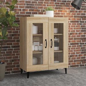 Dressoir 69,5x34x90 cm bewerkt hout sonoma eikenkleurig