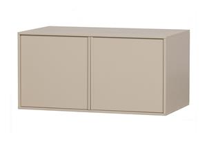 WOOOD Garderobenschrank Daily Closet Double 50X100Cm Grenen Dakargrau