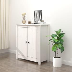 VidaXL Dressoir 70x35x80 cm massief grenenhout wit