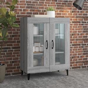 VidaXL Dressoir 69,5x34x90 cm bewerkt hout grijs sonoma eikenkleurig