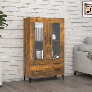 VidaXL Hoge kast 70x31x115 cm bewerkt hout gerookt eikenkleurig