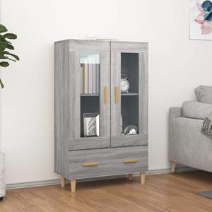 VidaXL Hoge kast 70x31x115 cm bewerkt hout grijs sonoma eikenkleurig