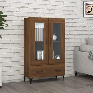 VidaXL Hoge kast 70x31x115 cm bewerkt hout bruineikenkleurig