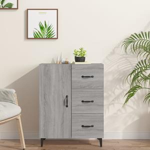 VidaXL Dressoir 69,5x34x90 cm bewerkt hout grijs sonoma eikenkleurig