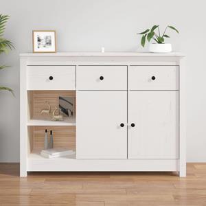 VidaXL Dressoir 100x35x74 cm massief grenenhout wit