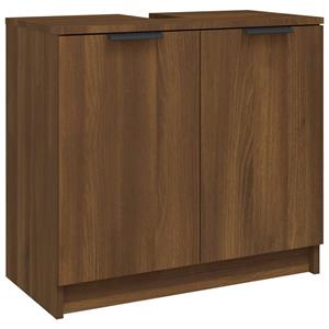 vidaXL Badezimmerschrank Braun Eiche 64,5x33,5x59 cm Holzwerkstoff 