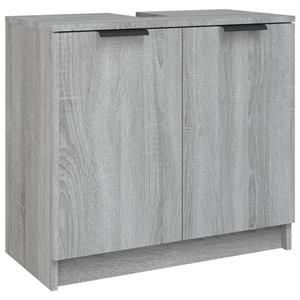 Badkamerkast 64,5x33,5x59 Cm Bewerkt Hout Grijs Sonoma Eiken