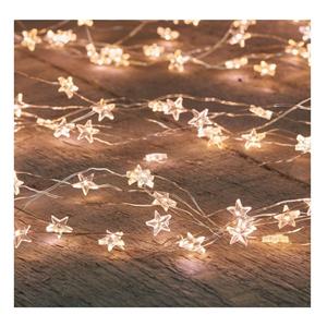 Anna's Collection 3x Zilveren Kerstverlichting Sterren Met Timer Warm Wit 1 Meter ichtsnoeren