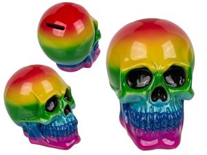 Out of the blue Regenboog Skull Spaarpot