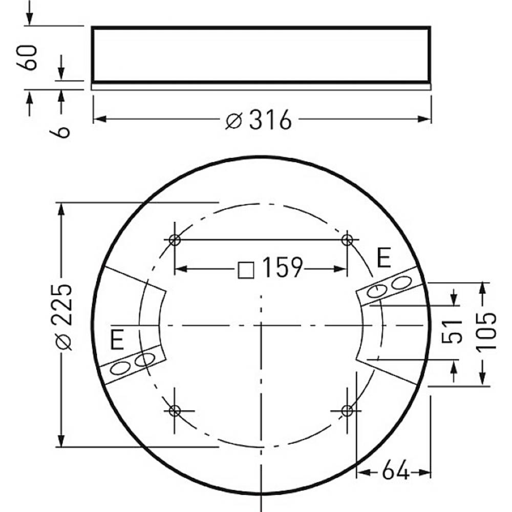 Trilux 6458940 Onplana D09 #6458940 LED-plafondlamp LED Zonder 23 W Wit