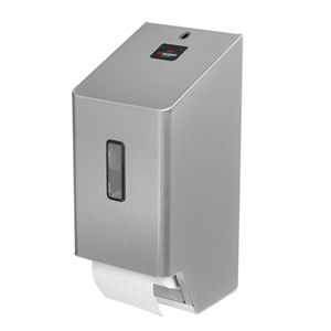 SanTRAL PLUS Toiletrolhouder 2rols (standaard rollen) Smart-Ready - RVS