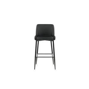 Hioshop Plaza Barstoel Pu Kunstleer Zwart.