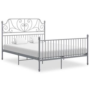 VidaXL Bedframe Metaal En Multiplex Grijs 140x200 Cm