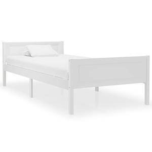 VidaXL Bedframe Massief Grenenhout Wit 90x200 Cm