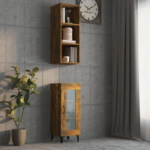 vidaXL Wandschrank Räuchereiche 34,5x32,5x90 cm Holzwerkstoff 