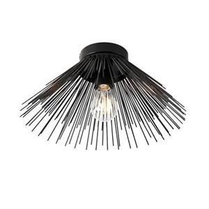 QAZQA Art Deco Deckenlampe schwarz - Besen