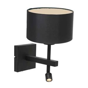 Steinhauer Stang wandlamp zwart kapdiameter: 20 cm metaal