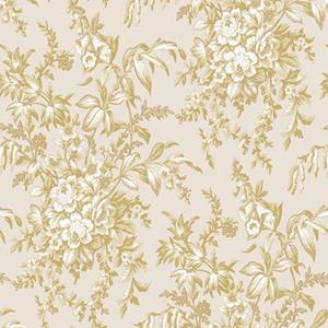 LAURA ASHLEY Vliestapete "Laura Ashley Picardie Pale Gold Vliestapete", geblümt, Laura Ashley Picardie Pale Gold Vliestapete