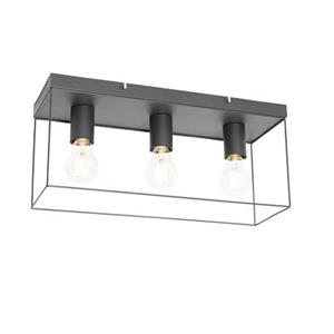 QAZQA Plafondlamp kodi - Zwart - Modern - L 45cm