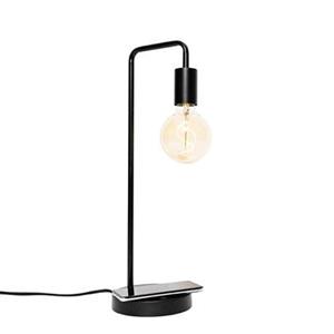 QAZQA Tafellamp facil - Zwart - Modern - L 15cm