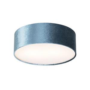 QAZQA Plafondlamp drum - Blauw - Modern - D 30cm