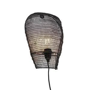 QAZQA Wandlamp nidum - Zwart - Oosters - L 25cm