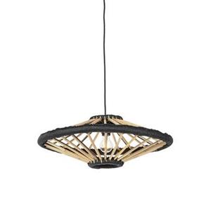 QAZQA Orientalische Hängelampe Bambus mit Schwarz 60 cm - Evalin