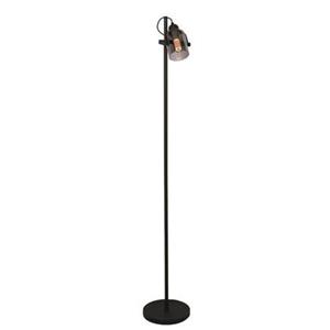 Freelight Vloerlamp Fumoso Zwart met Smoke Glas 1 Lichts