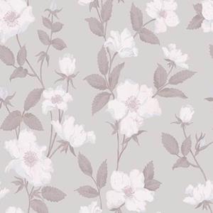LAURA ASHLEY Vliestapete "Laura Ashley Fleurir Sugared Violet Vliestapete", geblümt, Laura Ashley Fleurir Sugared Violet Vliestapete