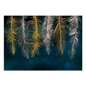 Artgeist Gilded Feathers Vlies Fototapete