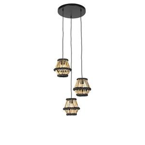 QAZQA Hanglamp evalin - Zwart - Oosters - D 40cm