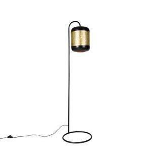 QAZQA Vloerlamp kayleigh - Goud/messing - Industrieel - L 37cm