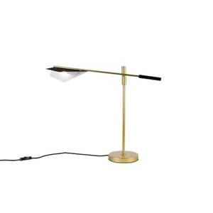QAZQA Design-Tischlampe schwarz mit Gold - Sinem