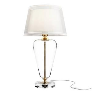 maytonilighting Maytoni Verre Tisch- und Stehtischlampe mit rundem, sich verjüngendem Schirm aus Messing