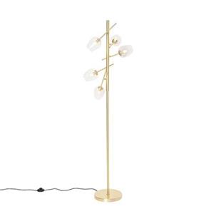QAZQA Vloerlamp elien - Goud/messing - Klassiek / Antiek - D 46cm
