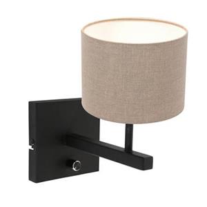 Steinhauer Stang wandlamp beige metaal kapdiameter: 20 cm