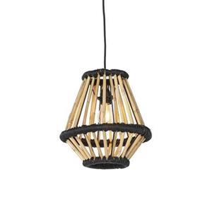 QAZQA Orientalische Hängelampe Bambus mit Schwarz 32 cm - Evalin