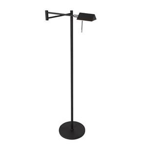 Steinhauer Retina vloerlamp zwart kunststof 145 cm hoog