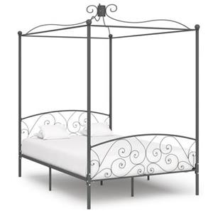 VidaXL Hemelbedframe metaal grijs 140x200 cm