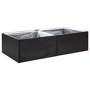 vidaXL Pflanzkübel Schwarz 157x80x40 cm Poly Rattan 